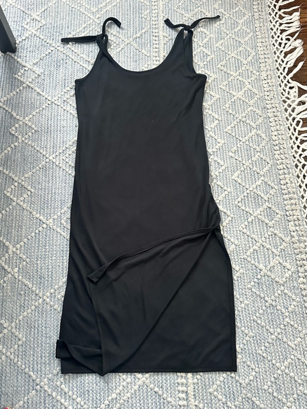 Tavik Black Tie-Shoulder Coverup Size L